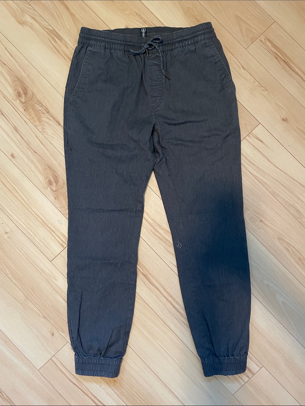 Volcom Men's Charcoal Drawstring Jogger Pants